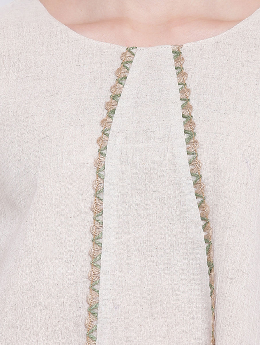 Buy Beige Flared Cotton Dress Online at Jaypore.com
