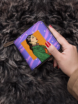 Multicolored Printed Vegan Leather Wallet