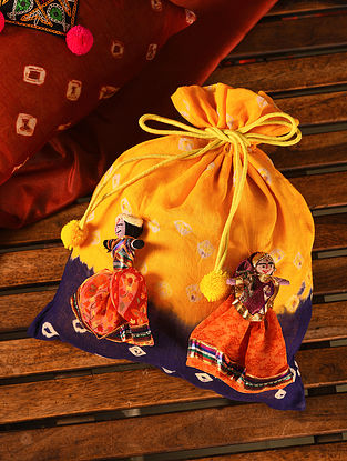 Multicolored Handmade Bandhani Cotton Potli
