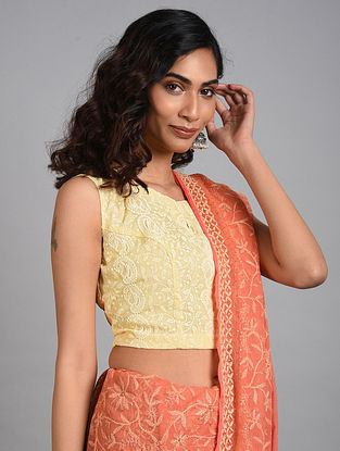 Yellow Embroidered Viscose Blouse