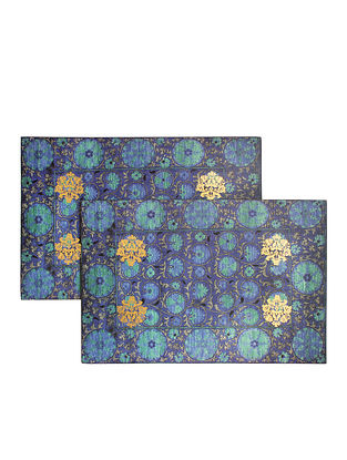 Blue Wooden Vamika Table Placements (Set Of 6)
