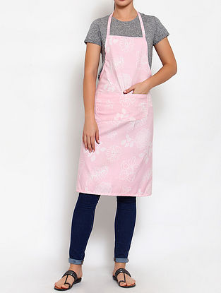 Pink Cotton Blend Apron (L-34in,W-28in)
