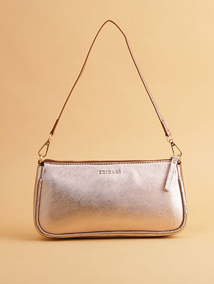Rose Gold Handcrafted Faux Leather Hand Bag