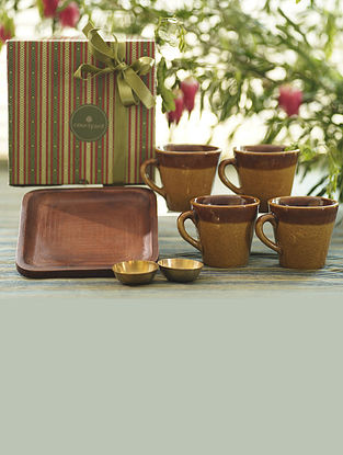 Brass Devaas Tea And Snacks Gift Set