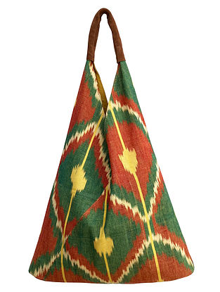 Multicolored Handcrafted Ikat Cotton Tote Bag