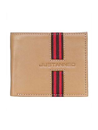 Tan Handcrafted Genuine Leather Wallet For Men