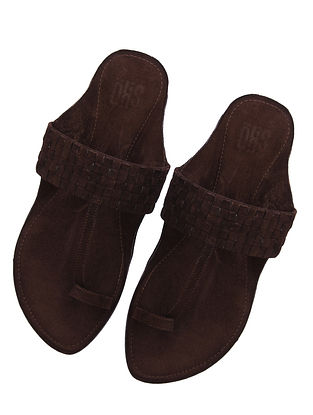 Brown Handcrafted Leather Kolhapuri For Men