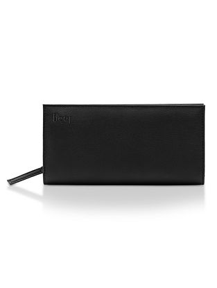 Black Handcrafted Cactus Leather Wallet