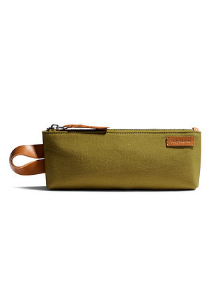 Olive Handcrafted Canvas Pouch