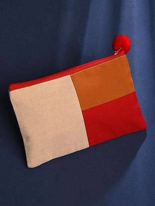 Red Mustard Handcrafted Cotton Pouch