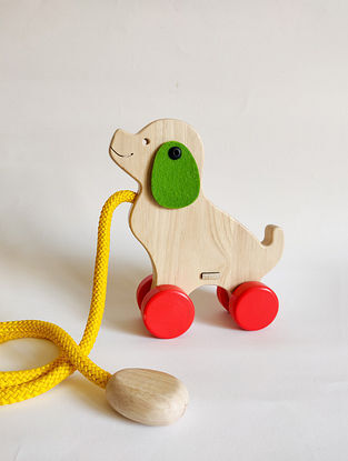 Natural Wooden Snoppy Pull Toy