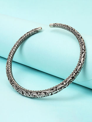 Tribal Silver Choker Necklace 