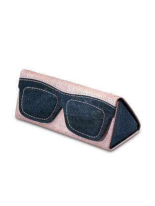 Pink Blue Handcrafted Cork Spectacle Case