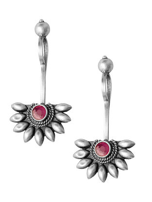Pink Sterling Silver Bugadi Earrings 