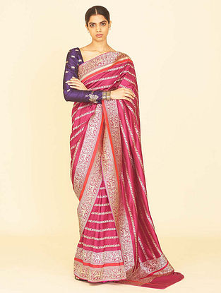 Pink Handwoven Banaras Silk Saree