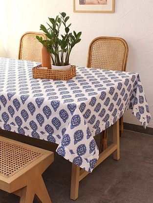 Blue Cotton Hokarni Table Cover