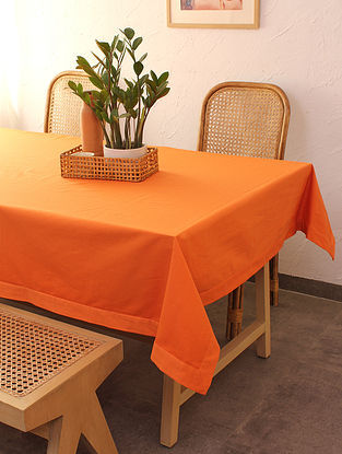 Orange Cotton Kahruva Table Cover