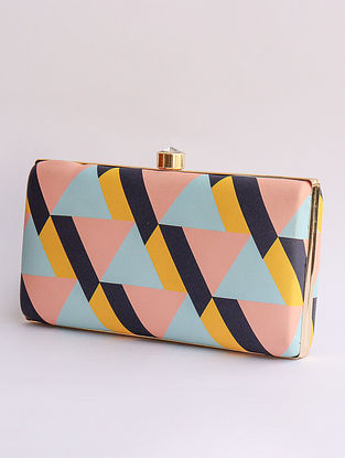 Multicolored Handcrafted Satin Clutch