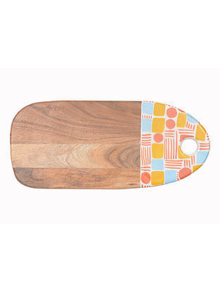 Orange Mango Wooden Chopping Board (L- 18in, W- 8in, H- 1in)