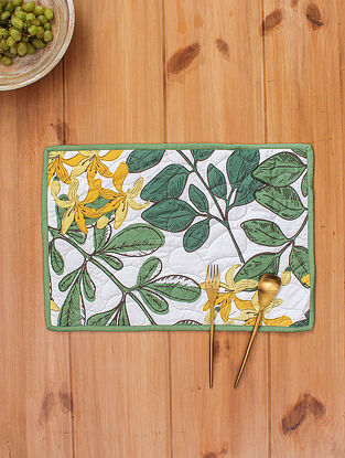 Green Cotton Senjana Placemat (L- 19in, W- 13in)