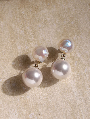 Gold Plated Handcrafted Earrings with Pearls