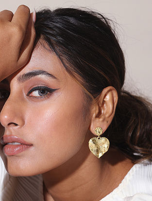 Gold Plated Hammered Earrings (S)