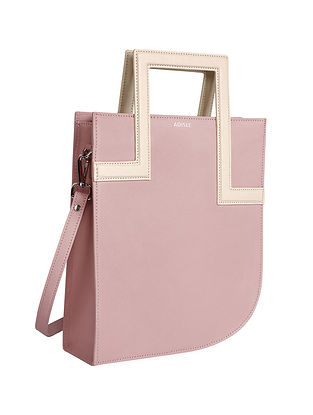 Pink Handcrafted Genuine Leather Sling Bag