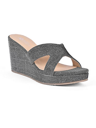 Grey Handcrafted Leather Heels