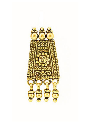 Gold Plated Tribal Silver Brooch