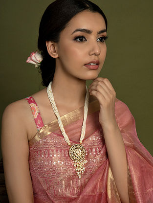 Gold Plated Jadau Necklace with Pearls