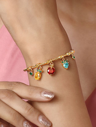 Multicolor Gold Plated Handcrafted Bracelet