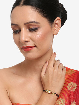 Gold Tone Kundan Mangalsutra Bracelet