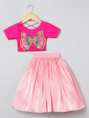 Pink Tissue Top with Skirt (Set of 2)