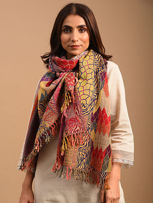 Multicolour Handwoven Wool Scarf