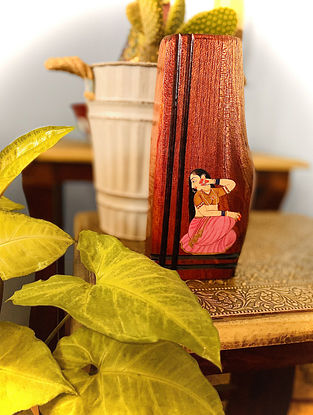 Multicolor Hand Painted and Handcrafted Rasnayika Wooden Decor (L - 1.2in, W - 3.3in, H - 7.2in)
