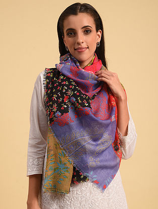 Multicolour Printed Merino Wool Scarf