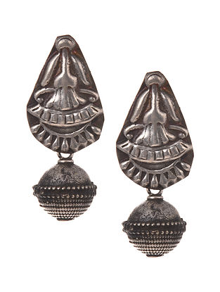 Silver Tone Tribal Earrings