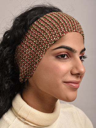 Multicolour Hand Knitted Wool Head Band