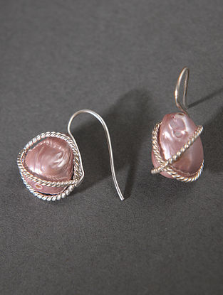 Pink Baroque Pearl Silver Earrings