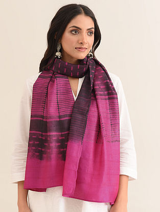 Pink Tie and Dye Silk Stole