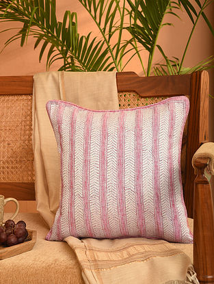 Hand Embroidered Kantha Cotton Cushion Cover