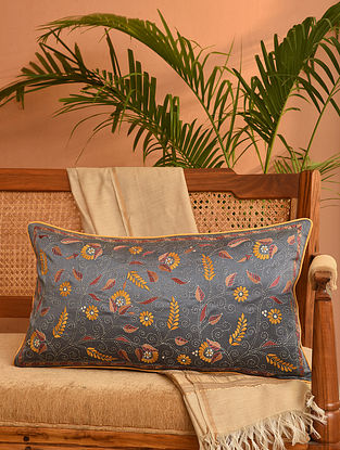Hand Embroidered Kantha Cotton Silk Cushion Cover