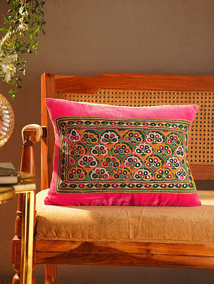 Cotton Hand Embroidered Kutch Cushion Cover
