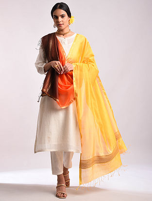 Multicolour Maheshwari Handwoven Silk Cotton Dupatta