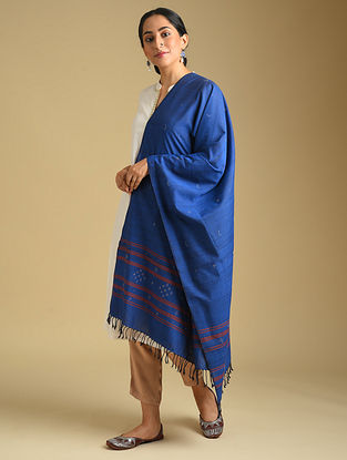 Blue Handwoven Tangaliya Cotton Dupatta