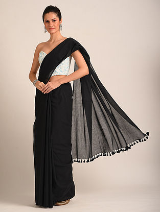 Black Handwoven Cotton Sarees