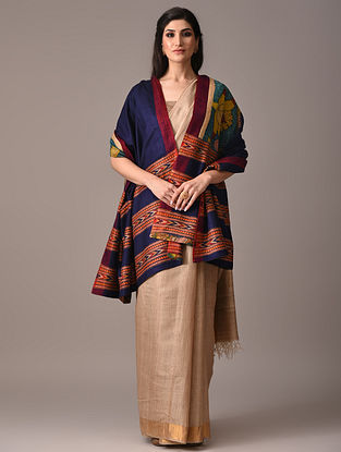 Multicolour Handwoven Himachali Kalamkari Wool Shawl