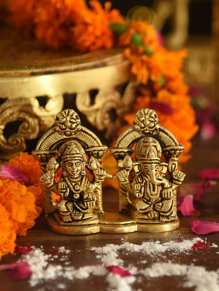 Brass Handcrafted Lakshmi Ganesha