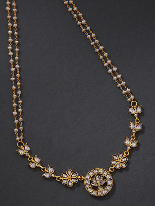 Gold Tone Silver Necklace 
