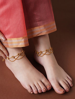 Gold Tone Anklets (Pair)